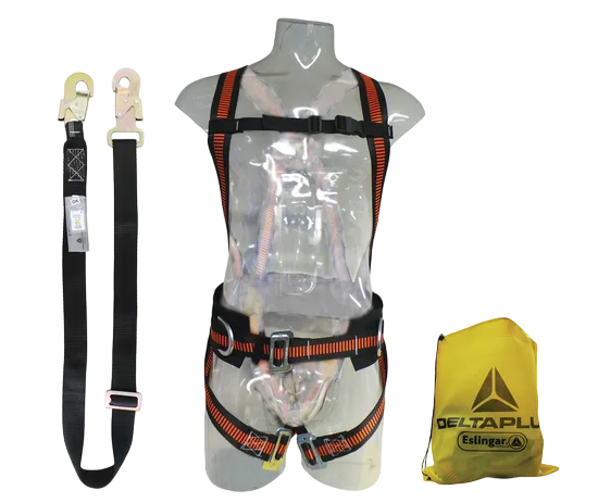Kit Arnés completo c/ cabo de amarre regulable 1M - 1,5M