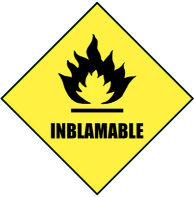 CARTEL INBLAMABLE (200x200x8mm)