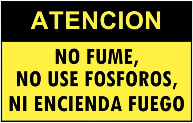 CARTEL NO FUME (400x300x8mm)