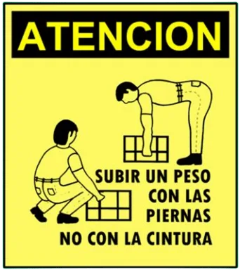 CARTEL SUBIR UN PESO CON LAS PIERNAS (400x450x8mm)