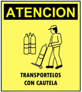 CARTEL TRANSPORTELOS CON CAUTELA (400x450x8mm)