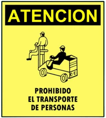 CARTEL PROHIBIDO EL TRANSPORTE DE PERSONASS (400x450x8mm)