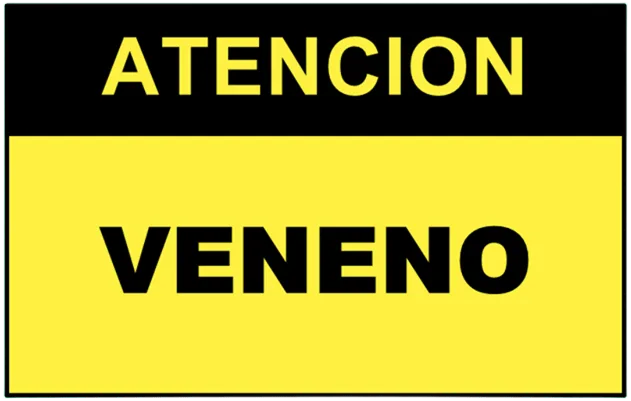 CARTEL VENENO (400x300x8mm)
