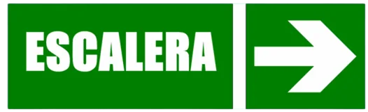 CARTEL ESCALERA (410x140x8mm)