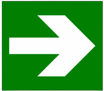 CARTEL FLECHA RECTA DERECHA (400x300x8mm)