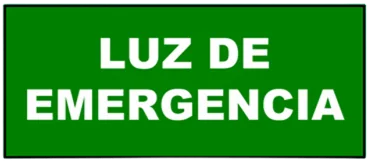CARTEL LUZ DE EMERGENCIA (400x200x8mm)