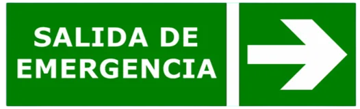 CARTEL SALIDA DE EMERGENCIA (410x140x8mm)