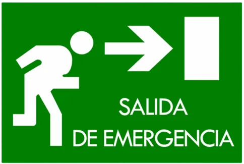 CARTEL SALIDA DE EMERGENCIA (400x300x8mm)