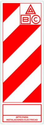 CHAPA BALIZA TIPO ABC LETRAS ROJAS (290x880x5mm)