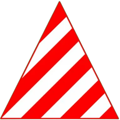 CARTEL RAYAS TRIANGULO (350x350x8mm)