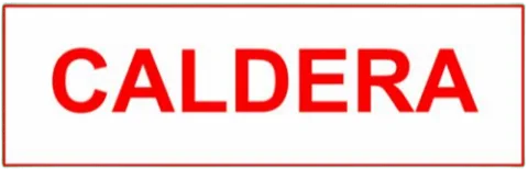 CARTEL CALDERA (300x140x8mm)