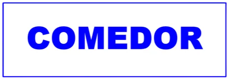 CARTEL  COMEDOR (450x200x8mm)