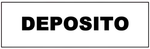 CARTEL  DEPÓSITO (410x140x8mm)