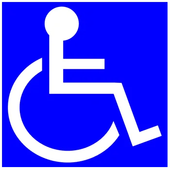 CARTEL  RESERVADO PARA DISCAPACITADOS (300x300x8mm)