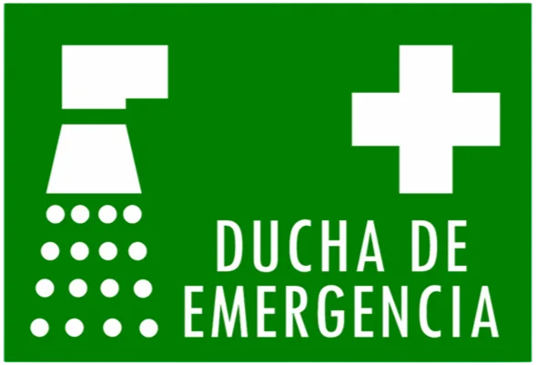 CARTEL DUCHA DE EMERGENCIA (400x300x8mm)
