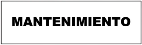 CARTEL  MANTENIMIENTO (410x140x8mm)