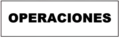 CARTEL  OPERACIONES (410x140x8mm)