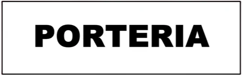 CARTEL  PORTERIA (410x140x8mm)