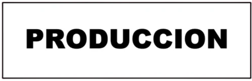 CARTEL  PRODUCCION (410x140x8mm)