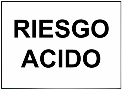 CARTEL  RIESGO ÁCIDO (220x260x8mm)