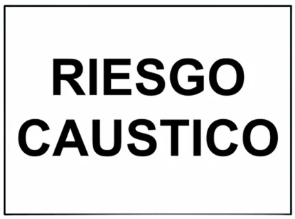 CARTEL  RIESGO CAUSTICO (220x260x8mm)