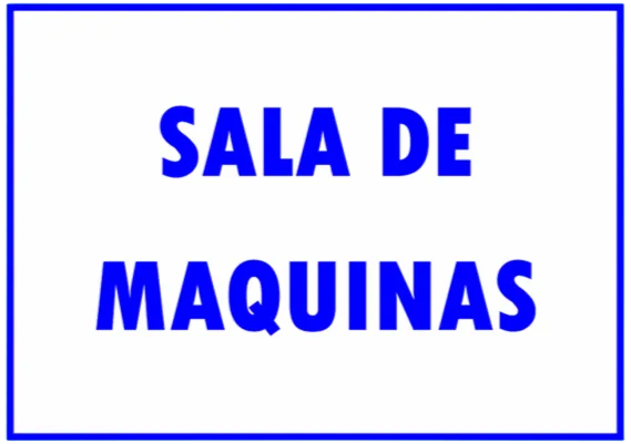 CARTEL SALA DE MAQUINAS (400x300x8mm)