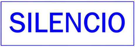 CARTEL  SILENCIO (450x200x8mm)