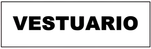 CARTEL  VESTUARIO (410x140x8mm)