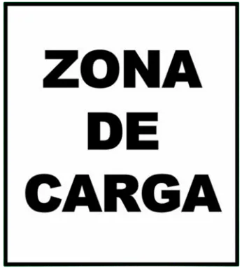 CARTEL ZONA DE CARGA (400x450x8mm)