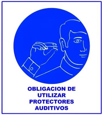 CARTEL  USAR PROTECTORES AUDITIVOS (400x450x8mm)