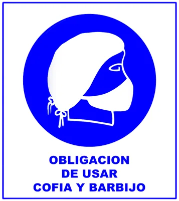 CARTEL  USAR COFIA Y BARBIJO (400x450x8mm)