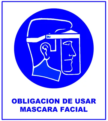 CARTEL  USAR MASCARA FACIAL (400x450x8mm)