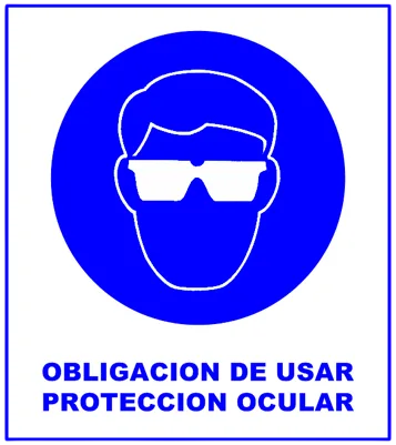 CARTEL  USAR PROTECCION OCULAR (400x450x8mm)
