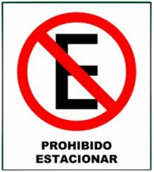 CARTEL PROHIBIDO ESTACIONAR (300x400x8mm)