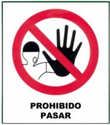 CARTEL PROHIBIDO PASAR (300x400x8mm)