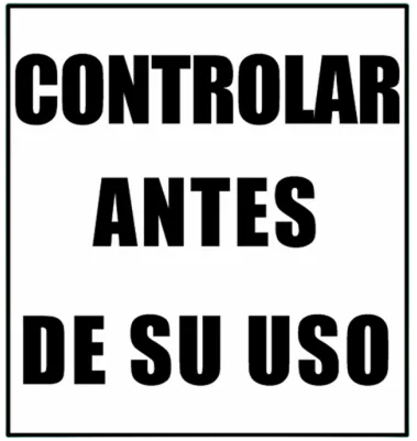CARTEL CONTROLAR ANTES DE SU USO (400x450x8mm)