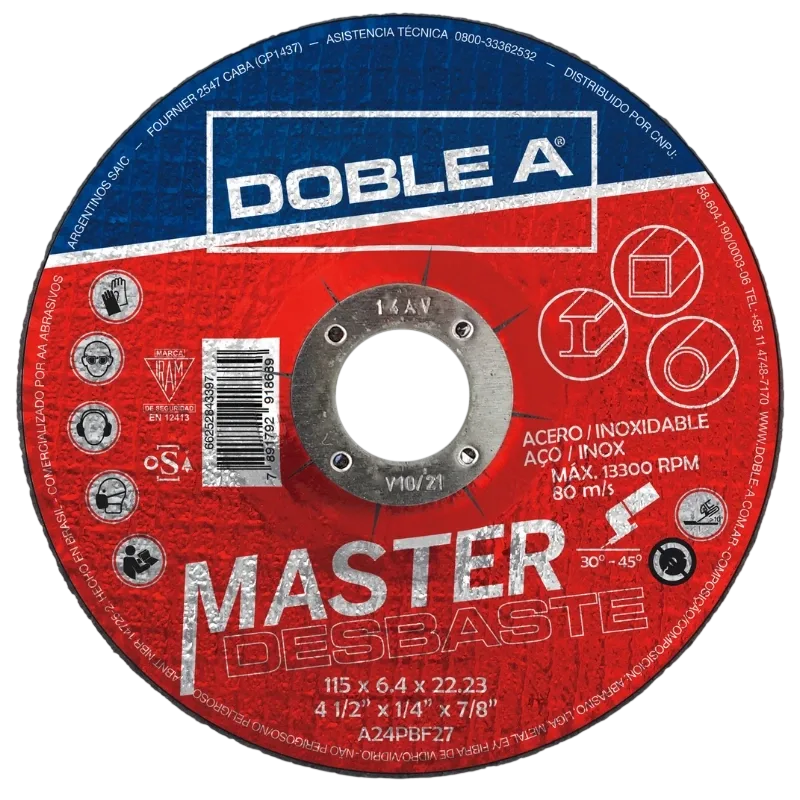 Disco de desbaste Master (115mm x 5.0mm x 22.23mm)