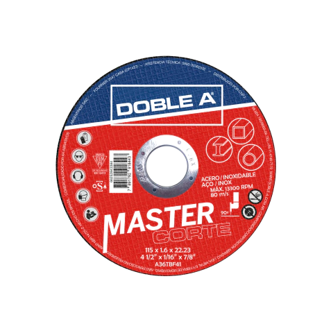 Disco de corte recto Master (115mm x 1.6mm x 22.23mm)