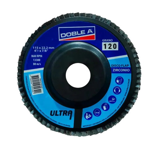 Disco Flap de Zirconio Ultra P120 (180mm x 22,23mm)