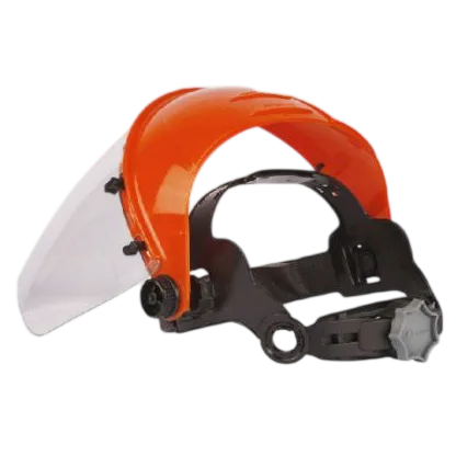 Soporte para protector facial con arnés cremallera