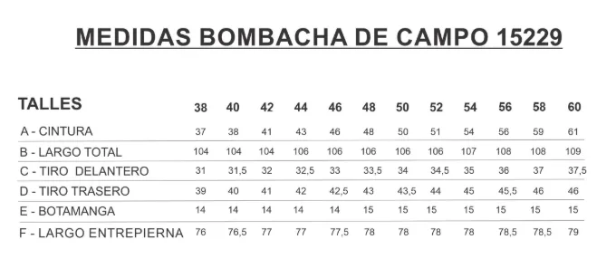 Bombacha de campo