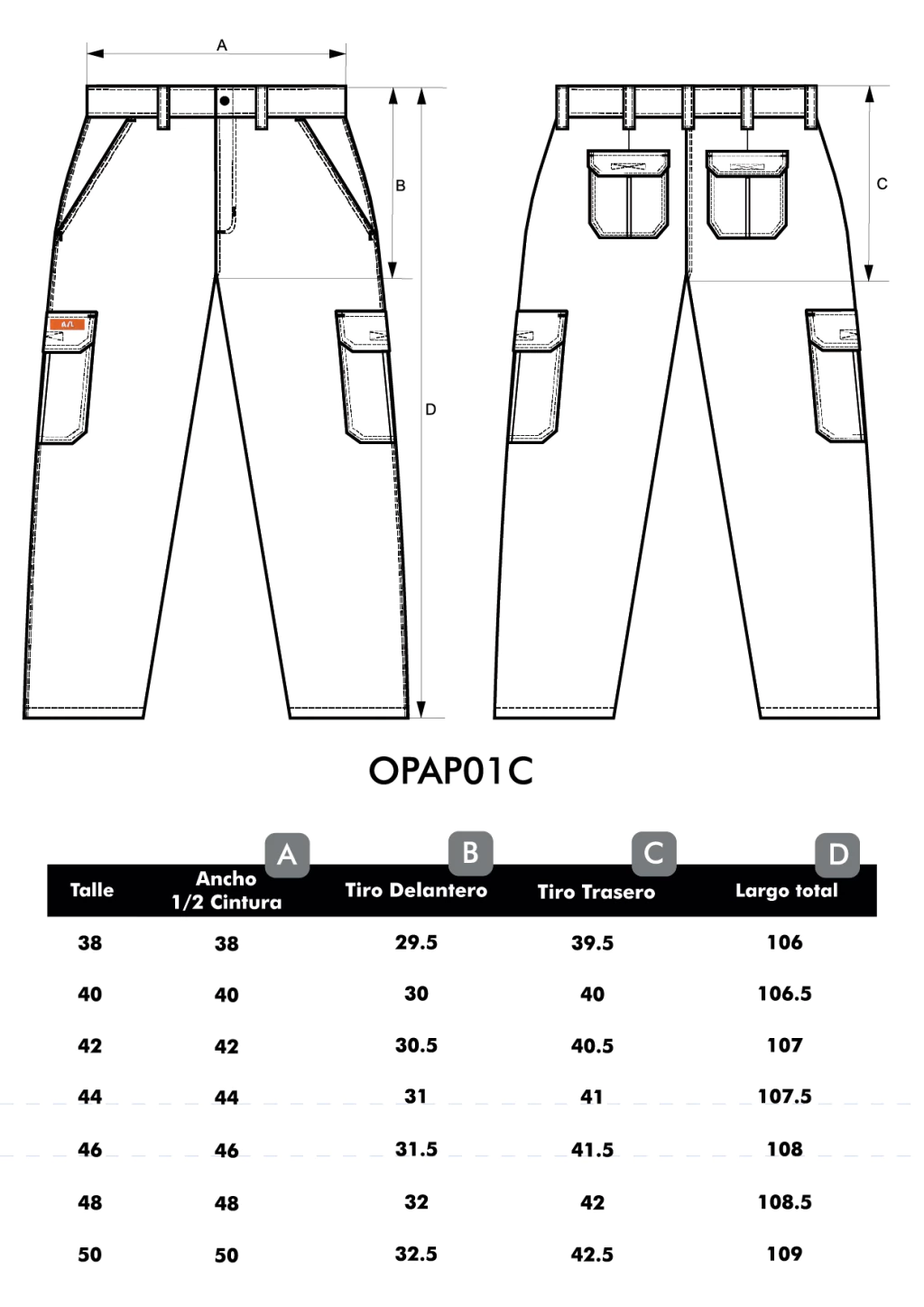 Pantalón Cargo Sin Pinzas