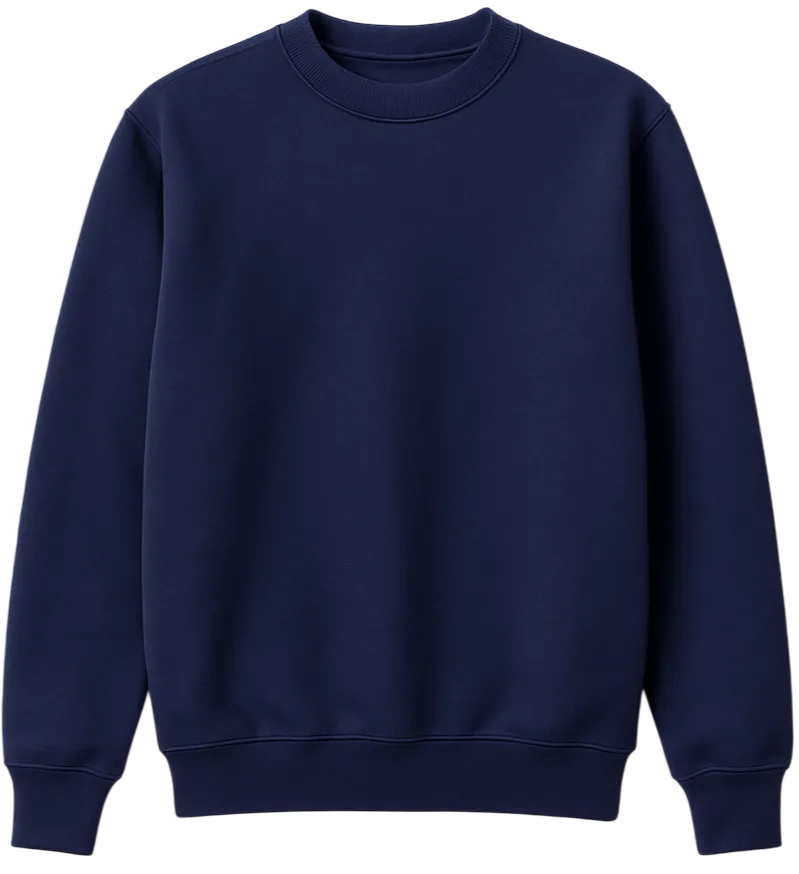 Buzo de algodón cuello redondo c/ friza (con o sin bordado)