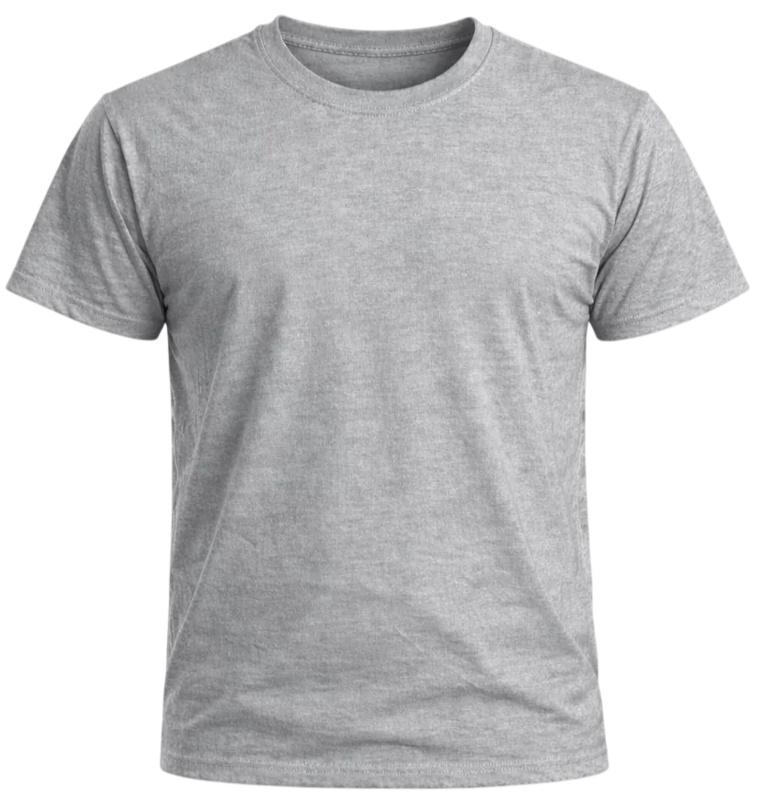 Remera de algodón cuello redondo (con o sin bordado)
