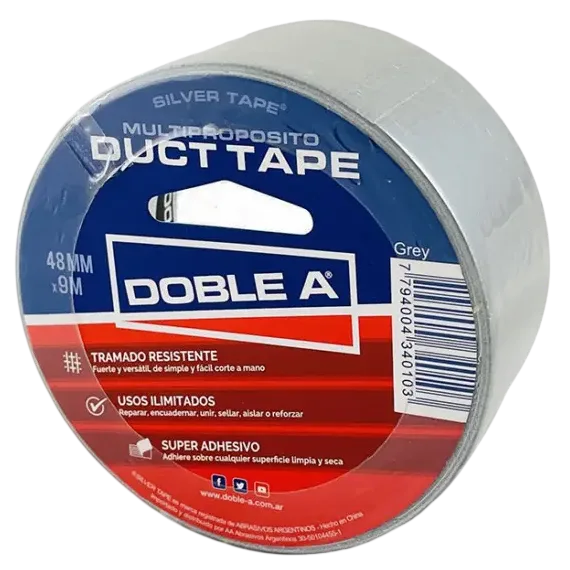 Cinta multipropósito Duct Tape GRIS (48mm x 9m)