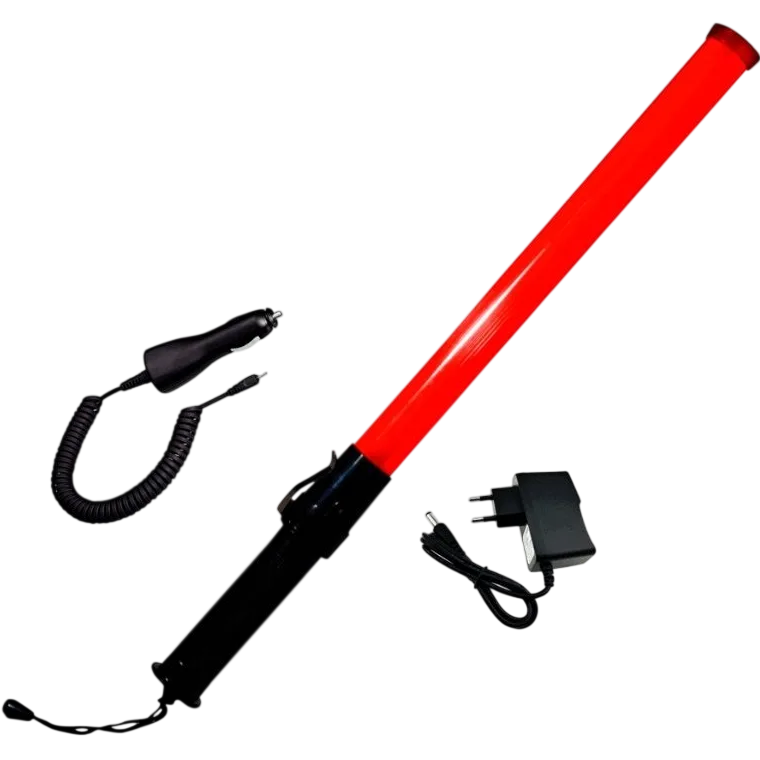 Bastón luminoso 55cm LED recargable USB/200V (Fija / Intermitente)