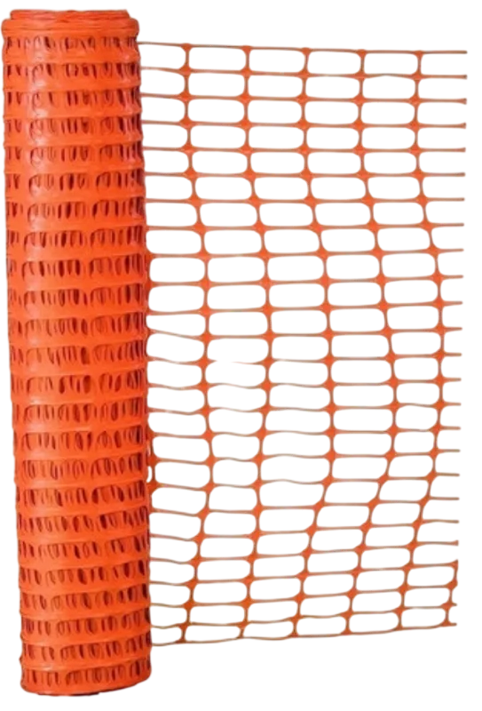 Malla plástica de seguridad 1m x 45m (60g/m²)